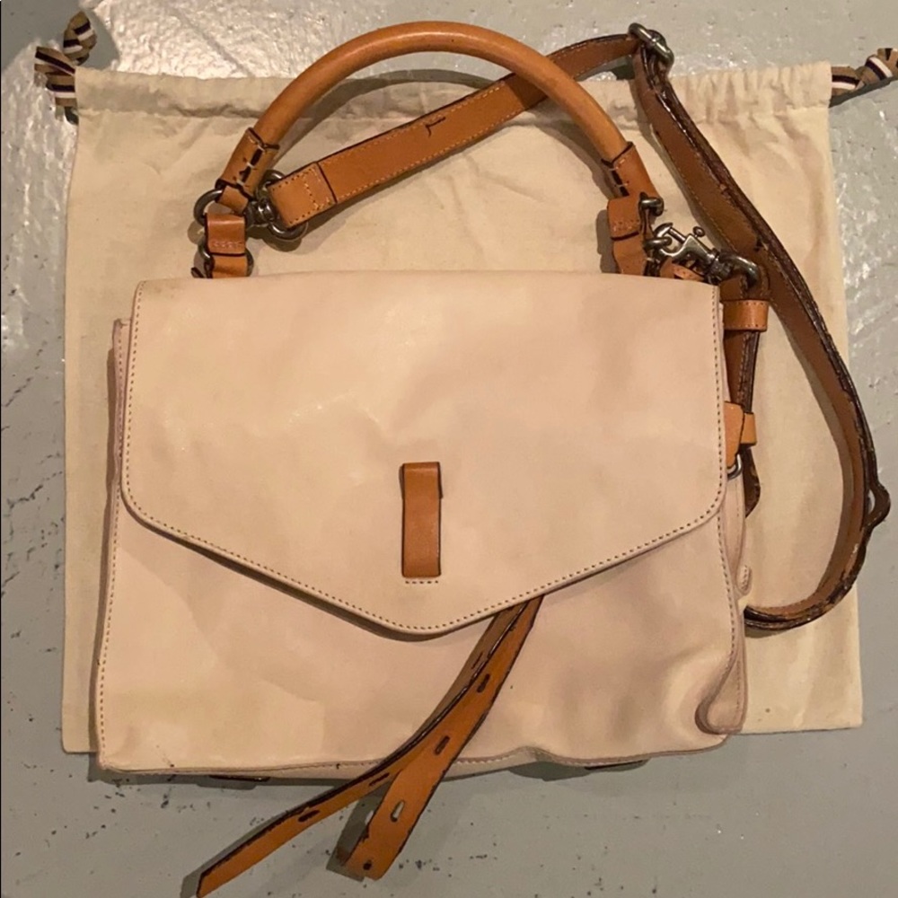 Gryson Pink Leather Crossbody Top Handle Bag